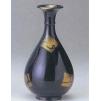 花瓶 瓶子型　７号　 金彩黒