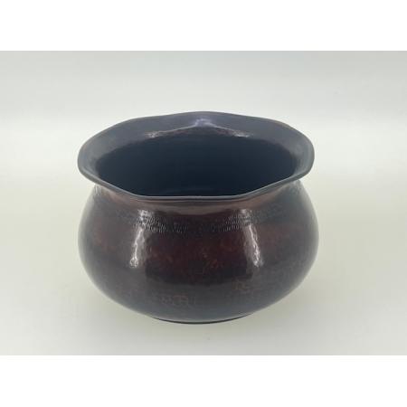 銅製 建水　モール　袋型槌目