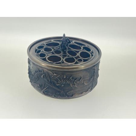 銅製 建水　雲竜