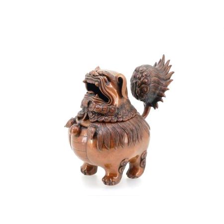 香炉 銅製　　向獅子ロスト