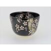 銀彩　桜　黒釉