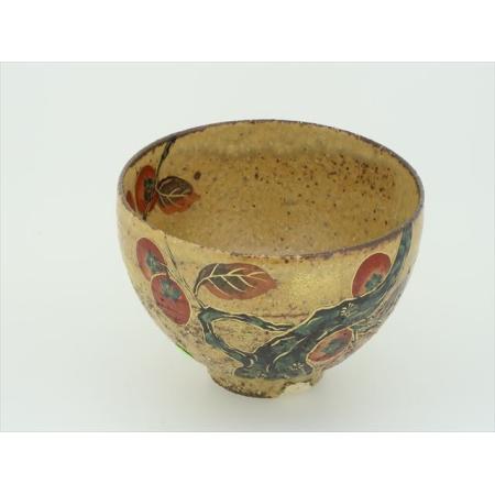 茶道具　抹茶茶碗　柿